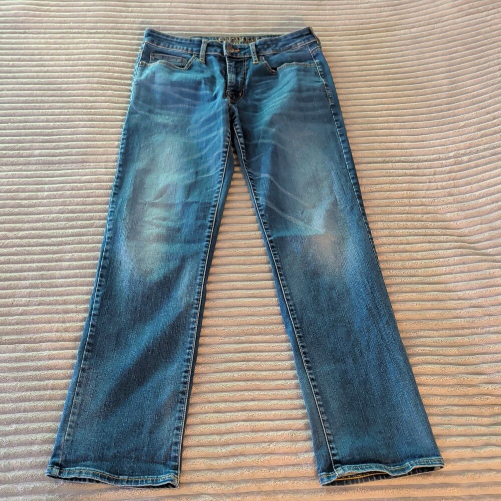 American Eagle Outfitters Extreme Flex Jeans Mens 30x32 Blue Denim Straight Leg